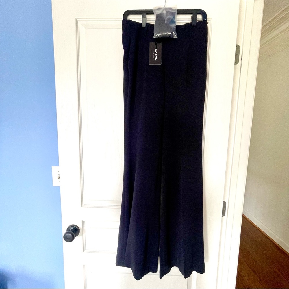 Worth Blue Wide-Leg Trousers